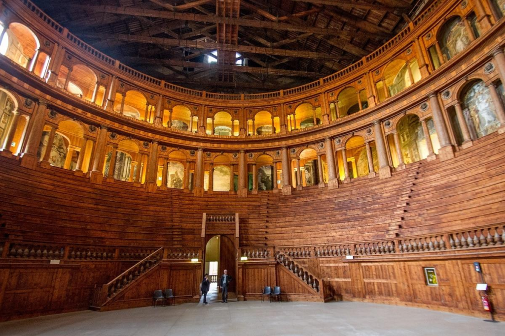 Teatro Farnese historic theatre in Parma Italy.
