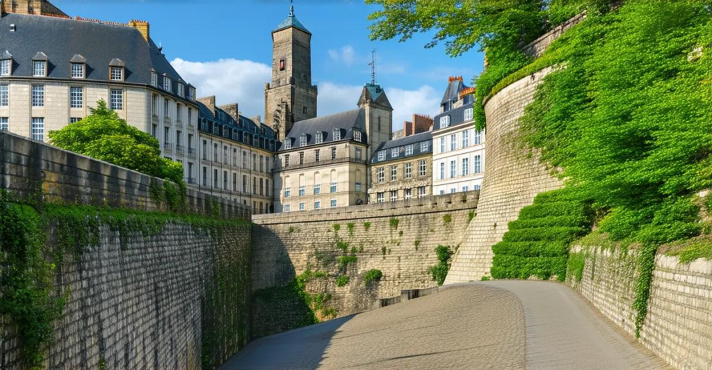 Old town streets fortifications Luxembourg City