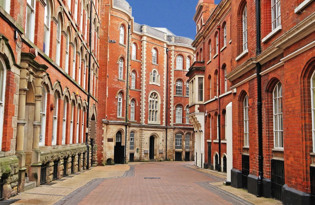 Historic streets architecture Nottingham UK