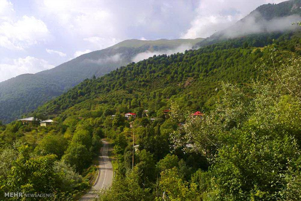 Mountain landscape near Amol Iran in the Alborz region.