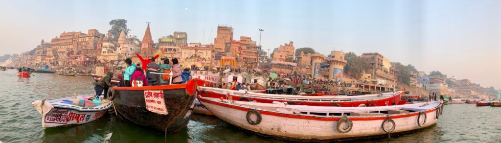 Ganges River Varanasi boats India