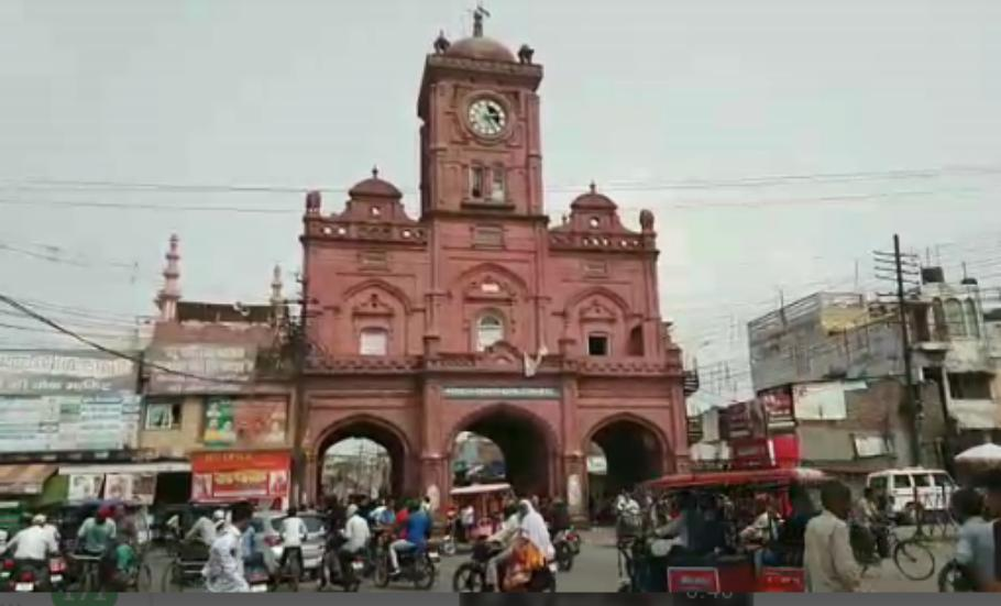 Aerial view of Meerut city in Uttar Pradesh, India.