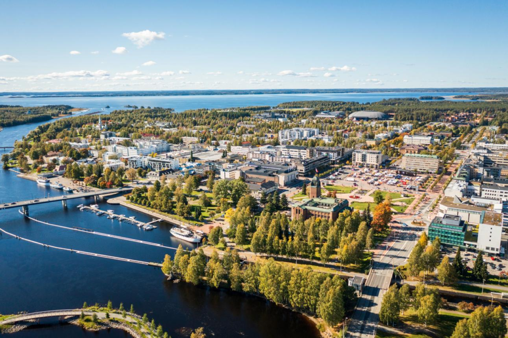City landscape and surroundings of Joensuu Finland.
