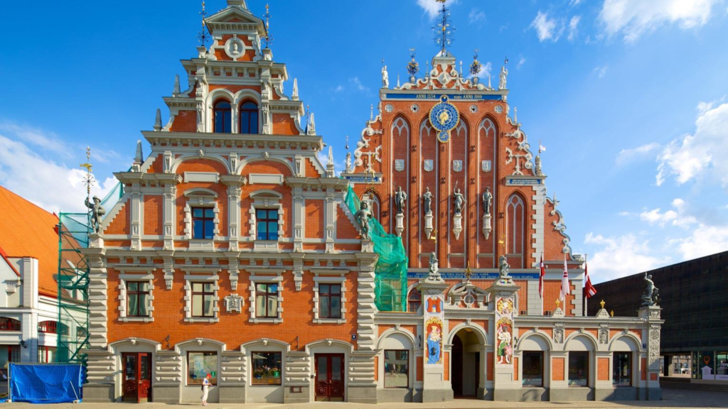 House of the Blackheads historic building in Riga Latvia.