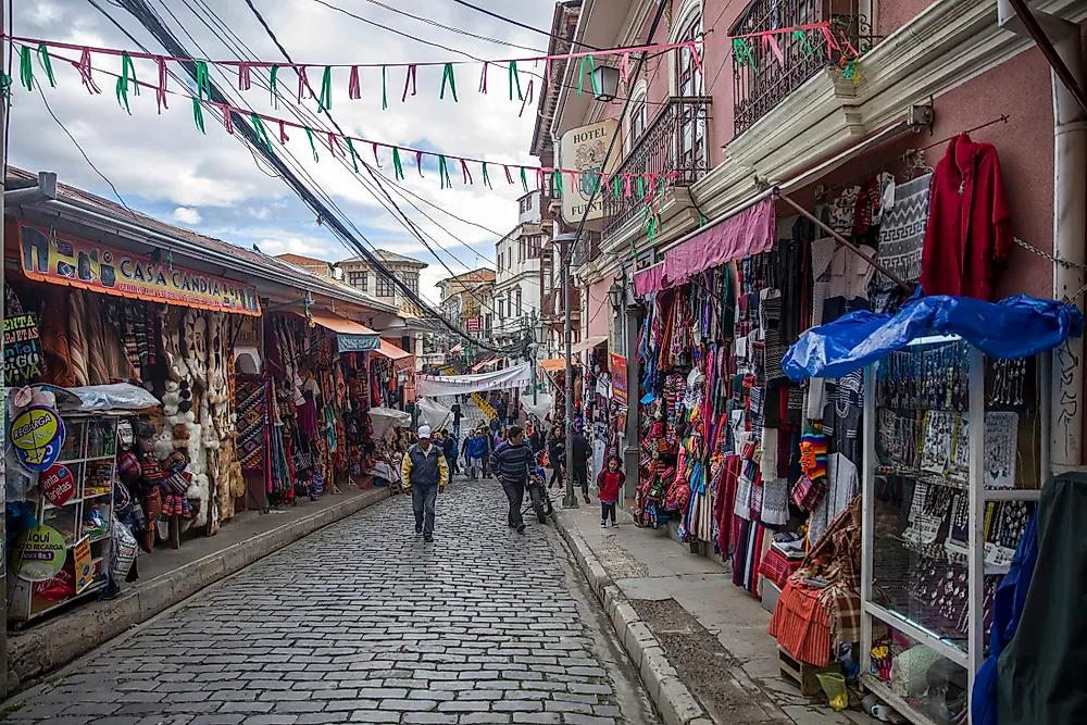 La Paz Bolivia streets markets