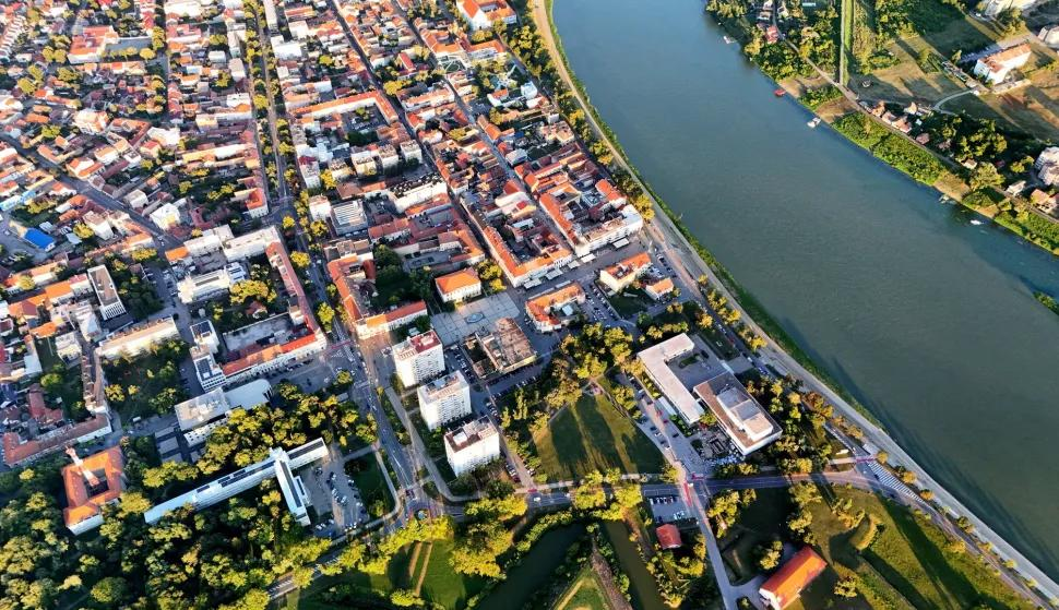 Slavonski Brod Croatia Sava River city centre